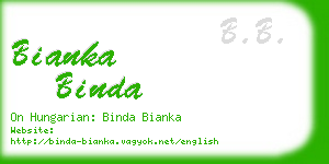 bianka binda business card